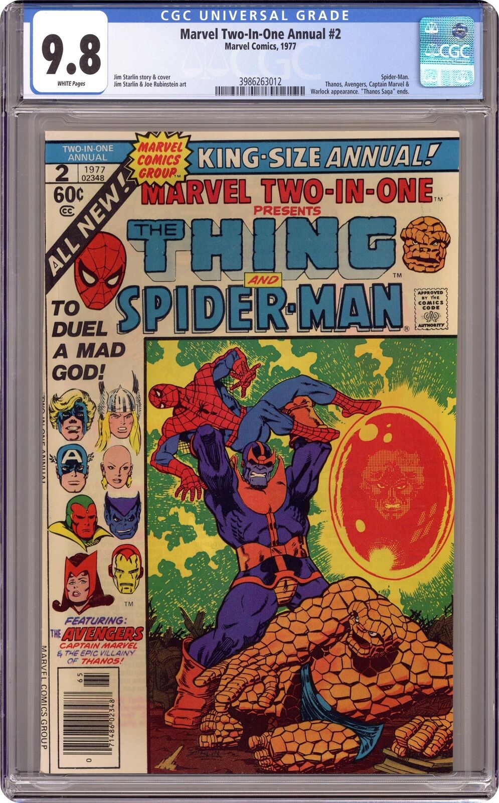 Marvel Two-in-One Annual #2 CGC 9.8 1977 3986263012