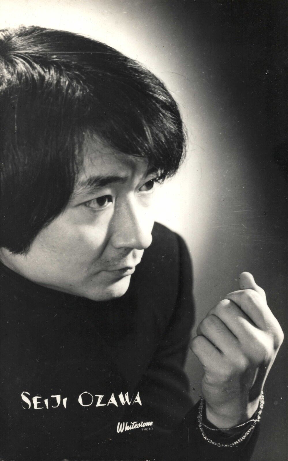 Seiji Ozawa Japanese-American Conductor Tanglewood July 1972 RPPC Postcard