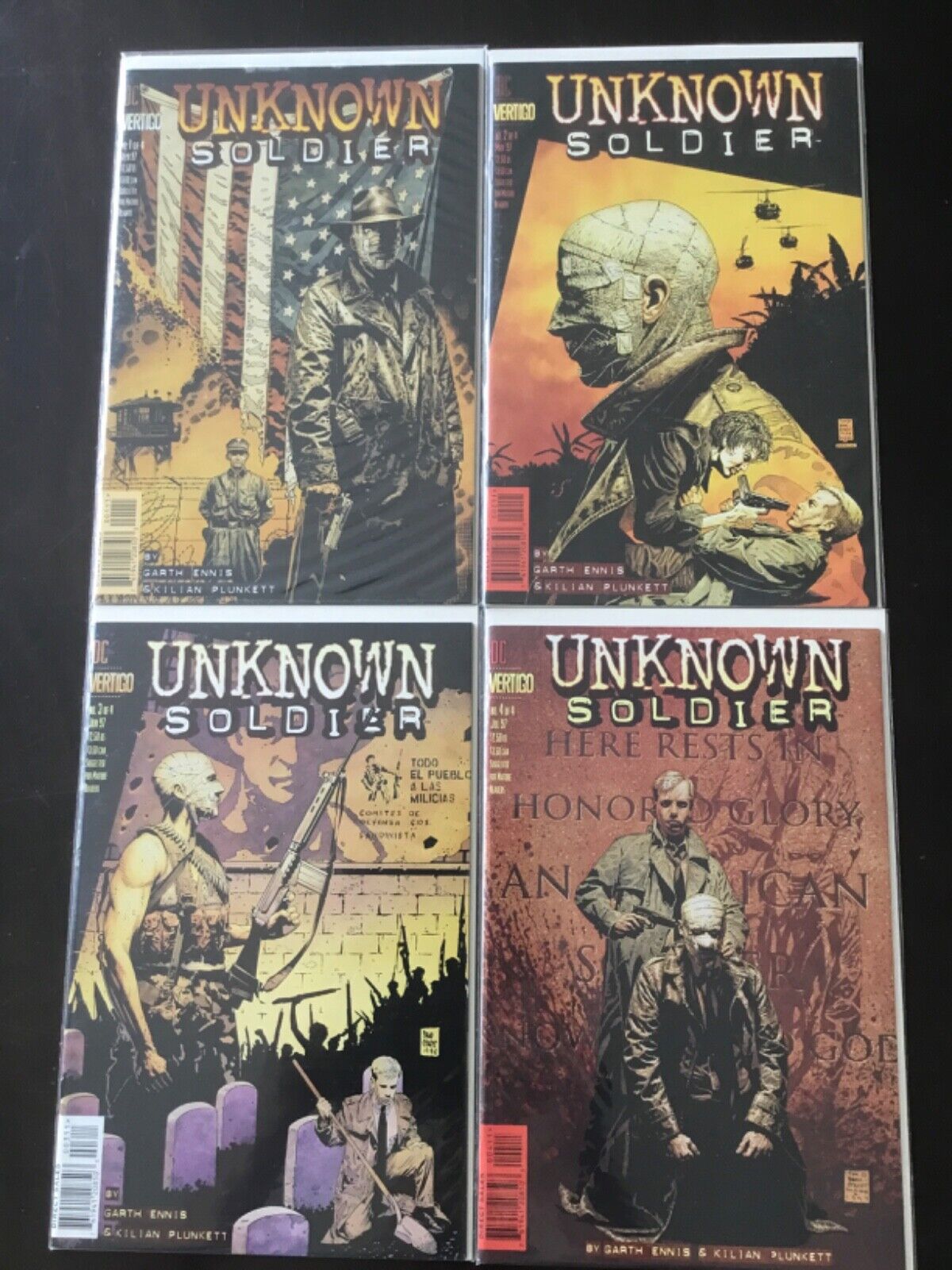 Unknown Soldier #1 2 3 4 Full Run Vertigo Comics 1997 Garth Ennis Art High Grade