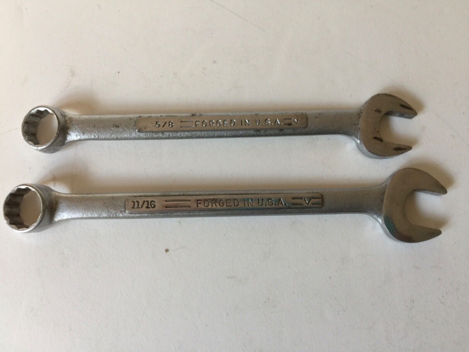 Vintage Craftsman 2 pc =v= Series 5/8”& 11/16” Combination Wrenches 12 Point