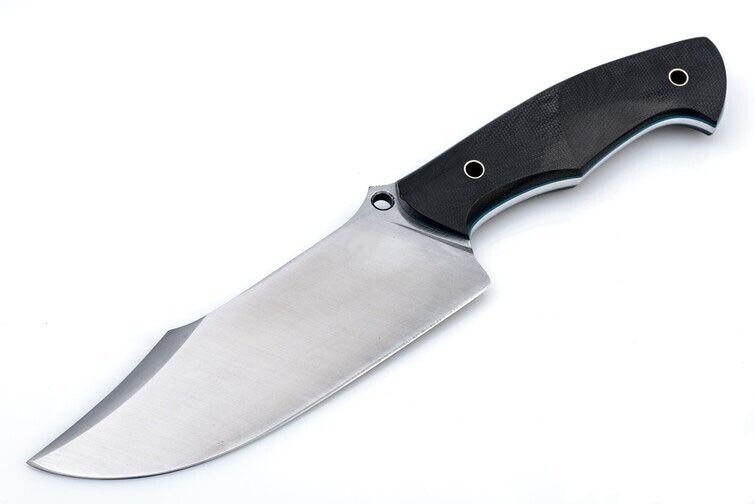 custom Handmade fighter knife black micarta handle
