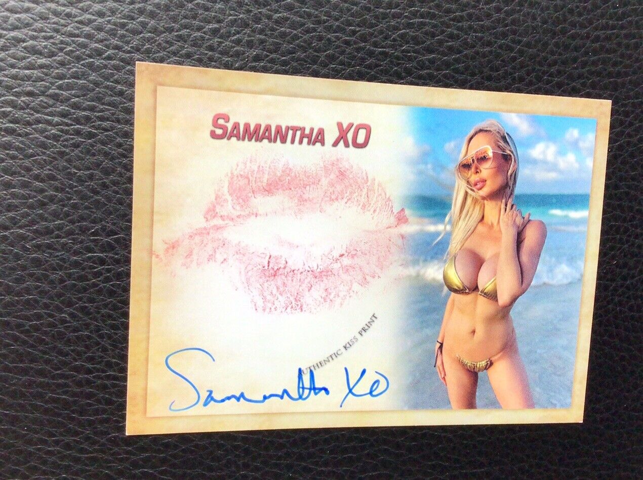Hottest DJ Samantha Xo Autograph Kiss Card