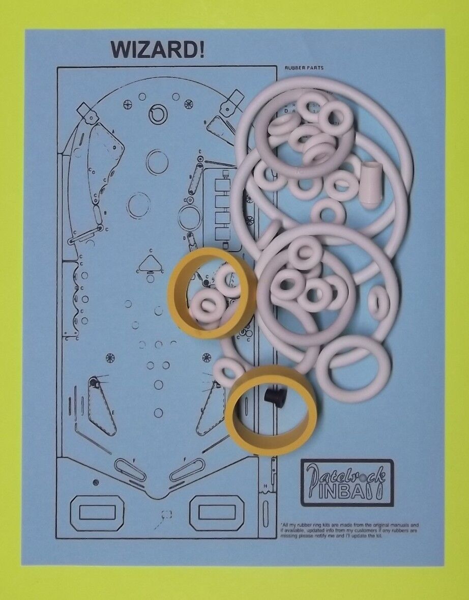 1975 Bally Wizard  Pinball Machine Rubber Ring Kit