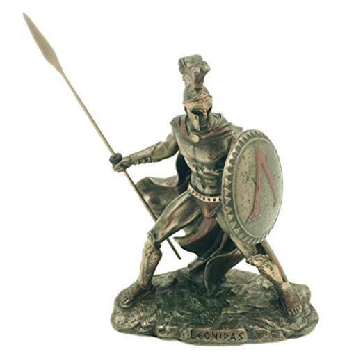 Veronese Design 4 Inch Miniature Greek Spartan Warrior Leonidas Resin Figurine 
