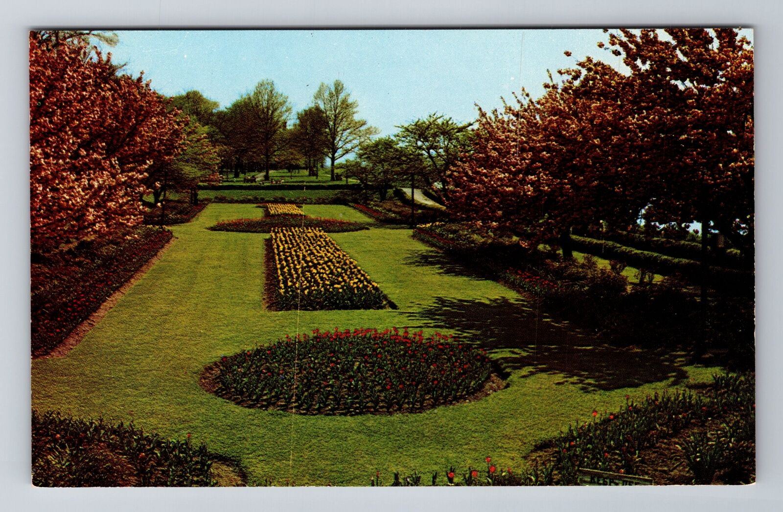 Harrisburg PA-Pennsylvania, Sunken Gardens, Antique Vintage Souvenir Postcard