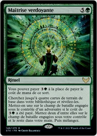 MTG Magic STX - Verdant Mastery/Green Mastery, French/VF