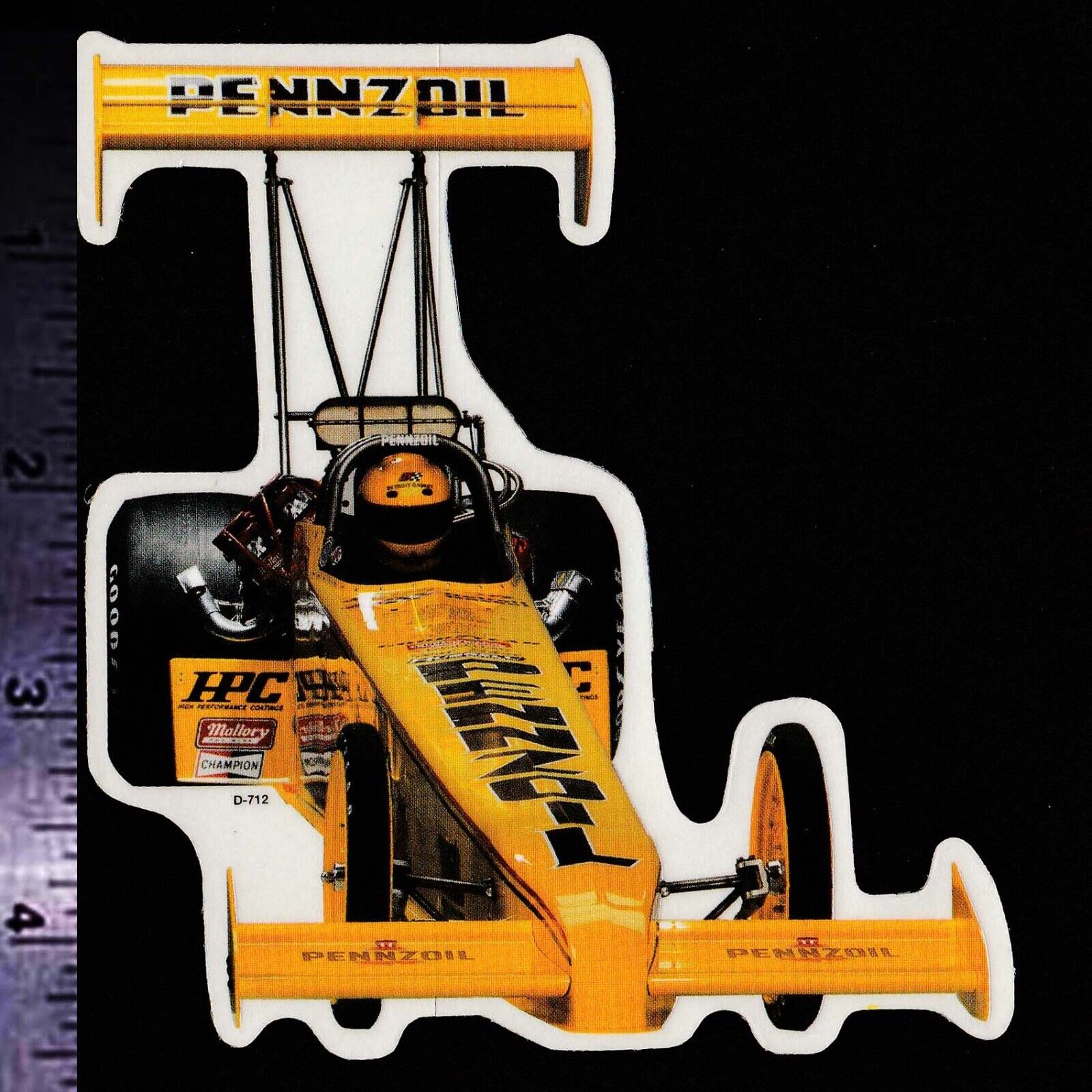 PENNZOIL Eddie Hill Top Fuel Dragster - Orig. Vintage Racing Decal/Sticker NHRA