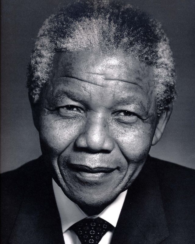 Nelson Mandela - 8x10 Black and White Photo 