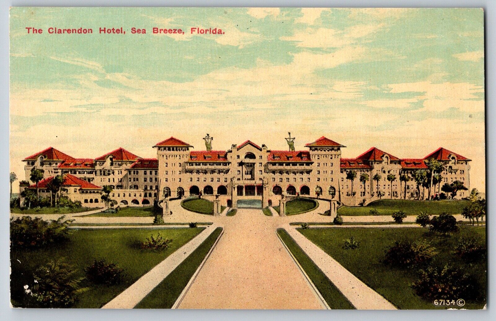 Sea Breeze, Florida FL - The Claredon Hotel - Vintage Postcard - Unposted