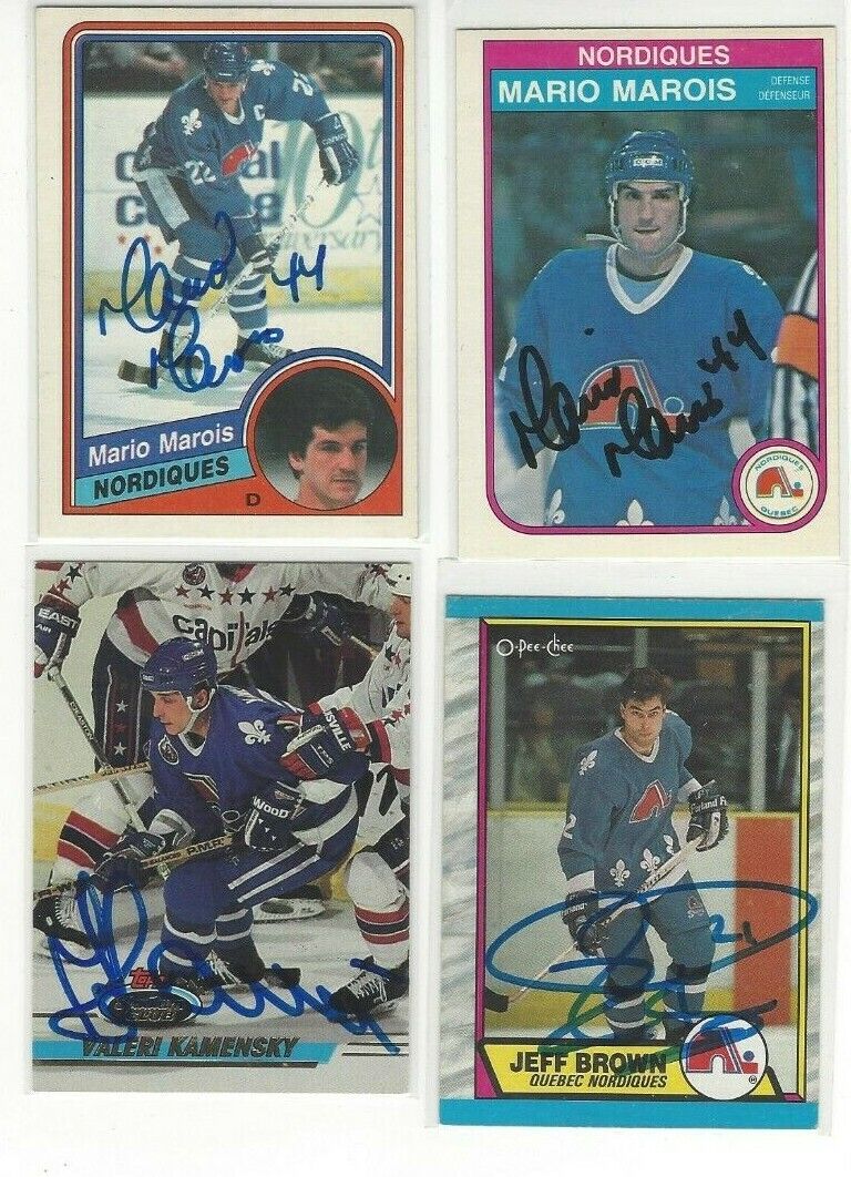  1982-83 O-Pee-Chee #287 Mario Marois Signed Hockey Card Quebec Nordiques