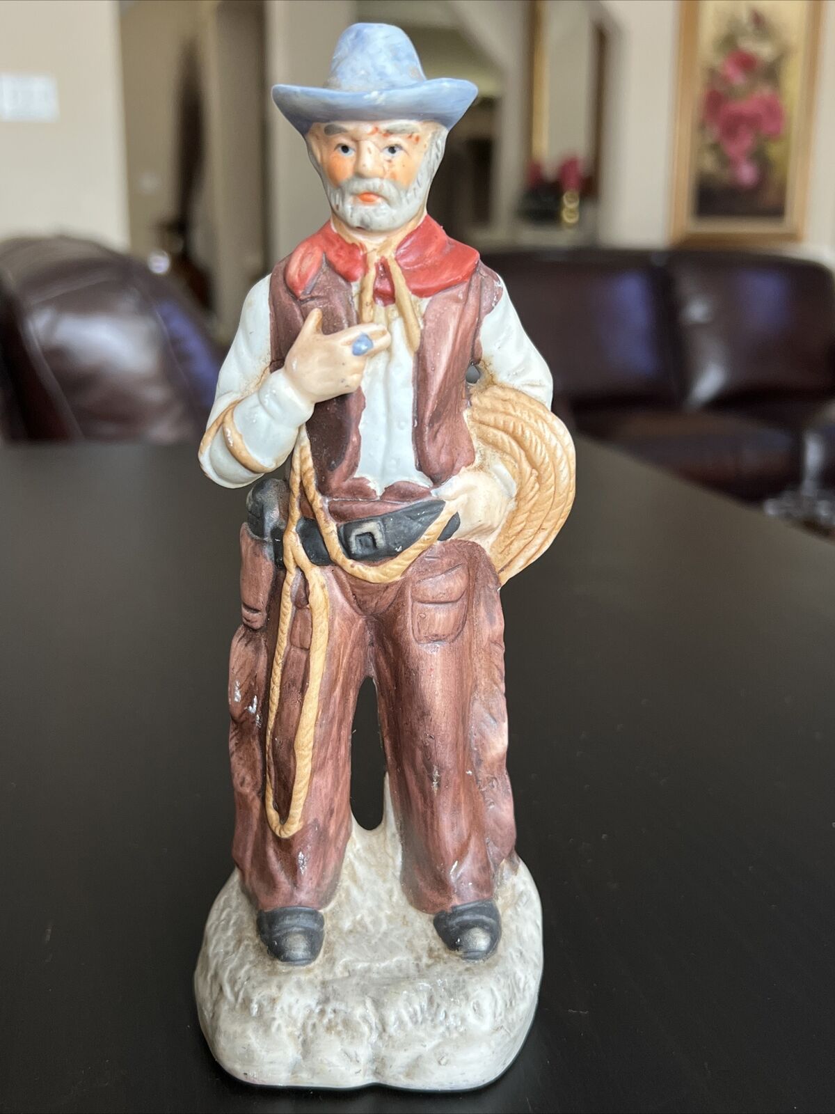 vintage cowboy Marlboro ceramic figurine EUROPE western cowboy 7 3/4” Tall