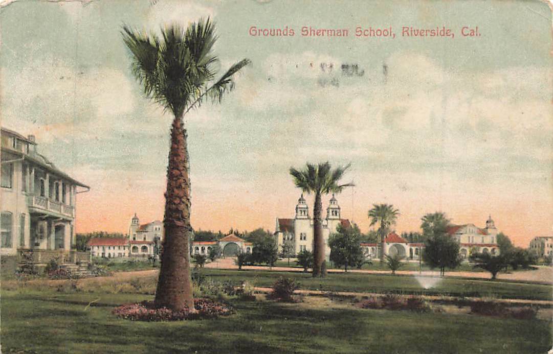 c1910 Postcard Grounds Sherman School Riverside California P15