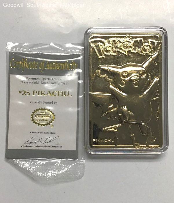 23-Karat Gold Plated Pikachu w/ Certificate of Authenticity - Previously Owned
