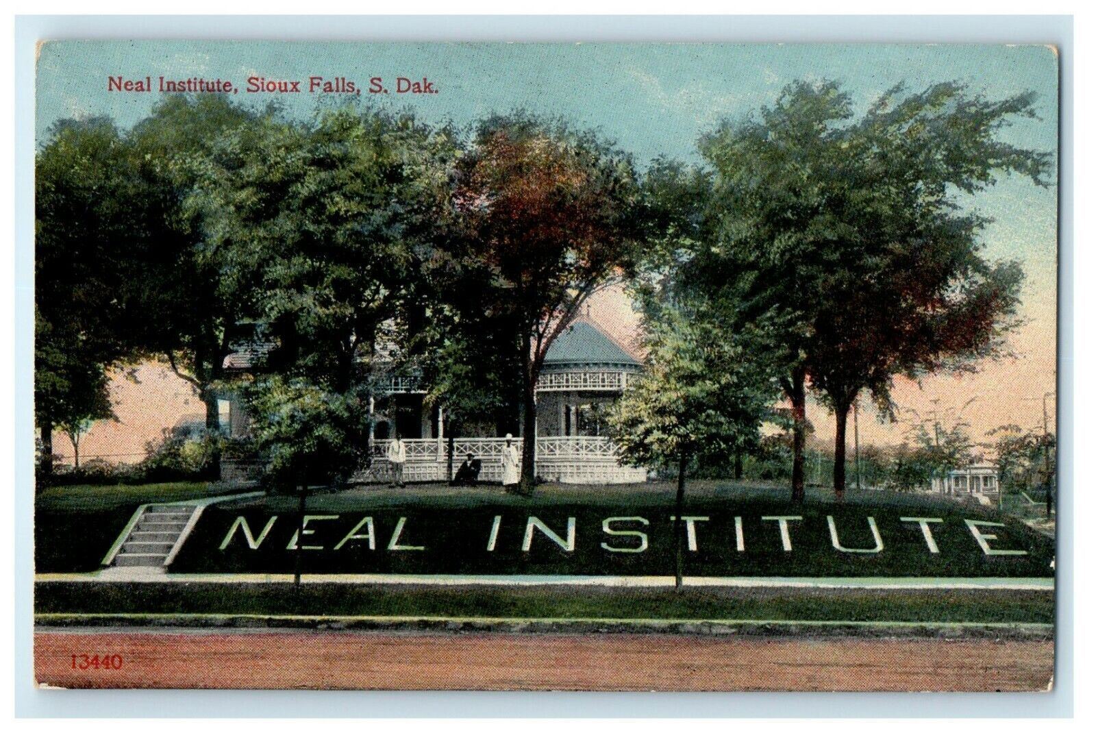 1911 Neal Institute, Sioux Falls, South Dakota SD Antique Unposted Postcard