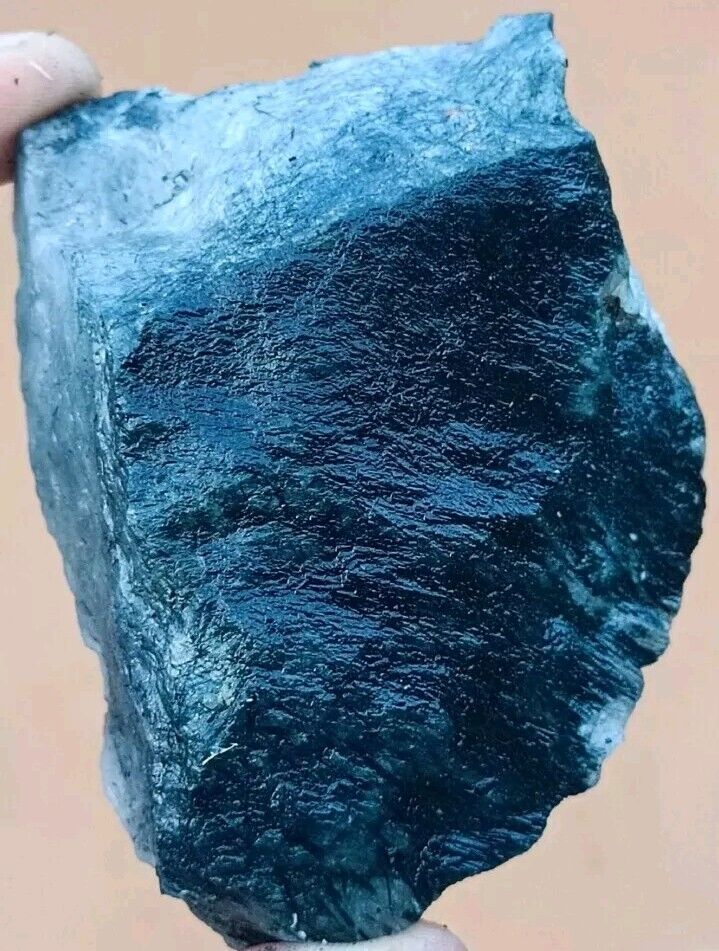 212g Rare Etched Blue Riebeckite/included Quartz Crystal From Zagi Mountain KPk 