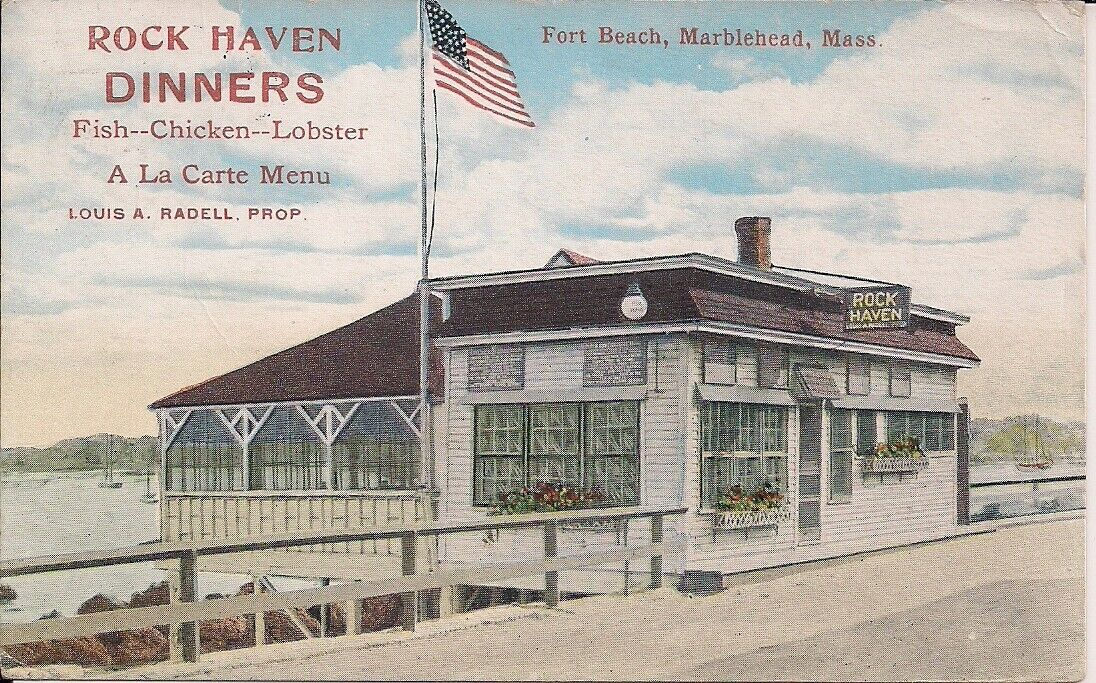 Marblehead MA Rock Haven Shore Restaurant 1920 Fort Beach, Roadside Americana