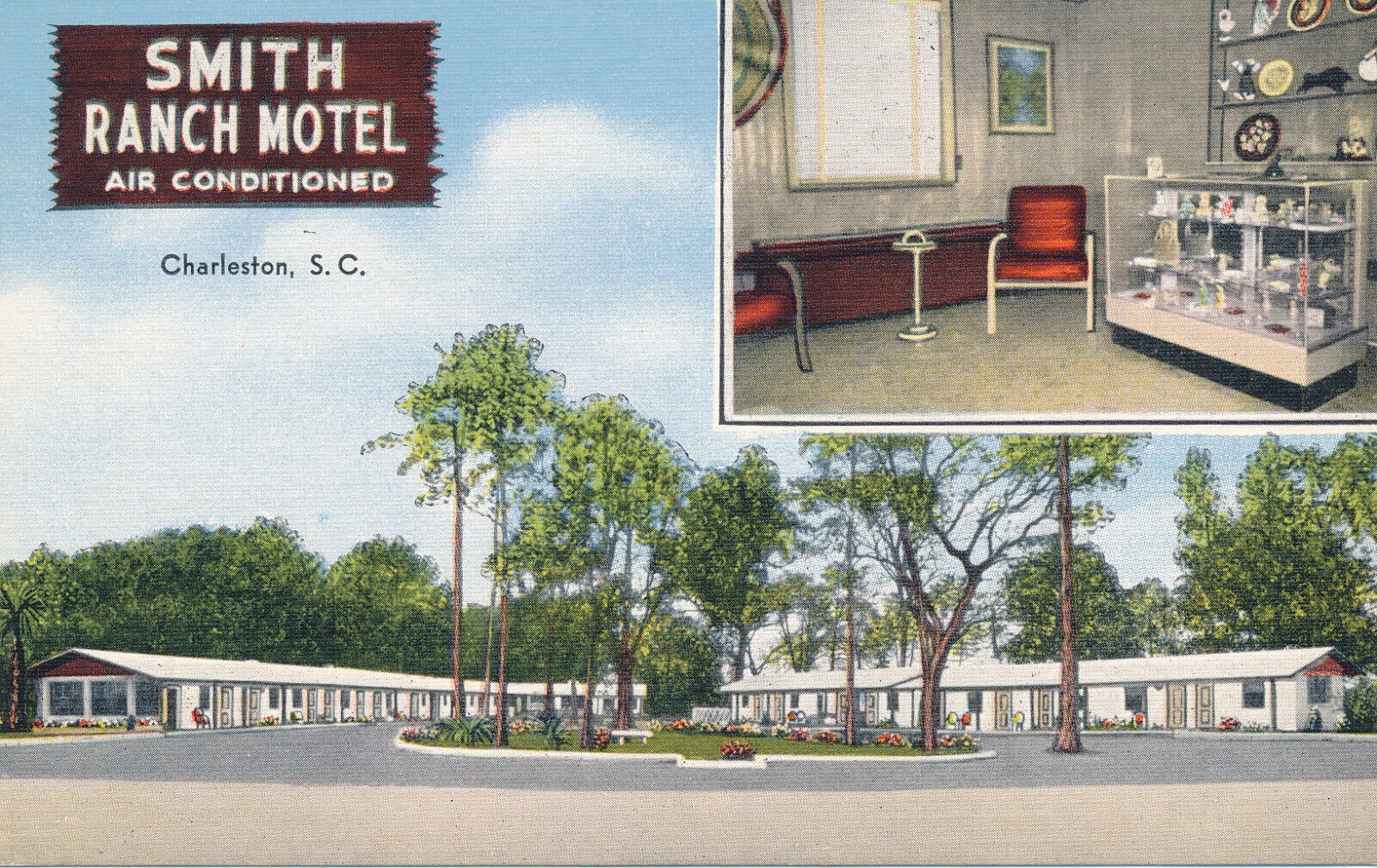 Unmailed linen Smith\'s Ranch Motel Charleston South Carolina SC