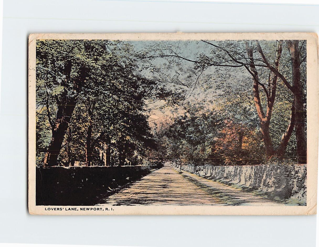 Postcard Lovers' Lane Newport Rhode Island USA