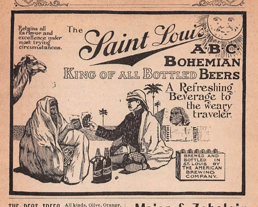1900 ad SAINT LOUIS Bohemian King of all Bottled Beers Maier & Zobelein Brewery