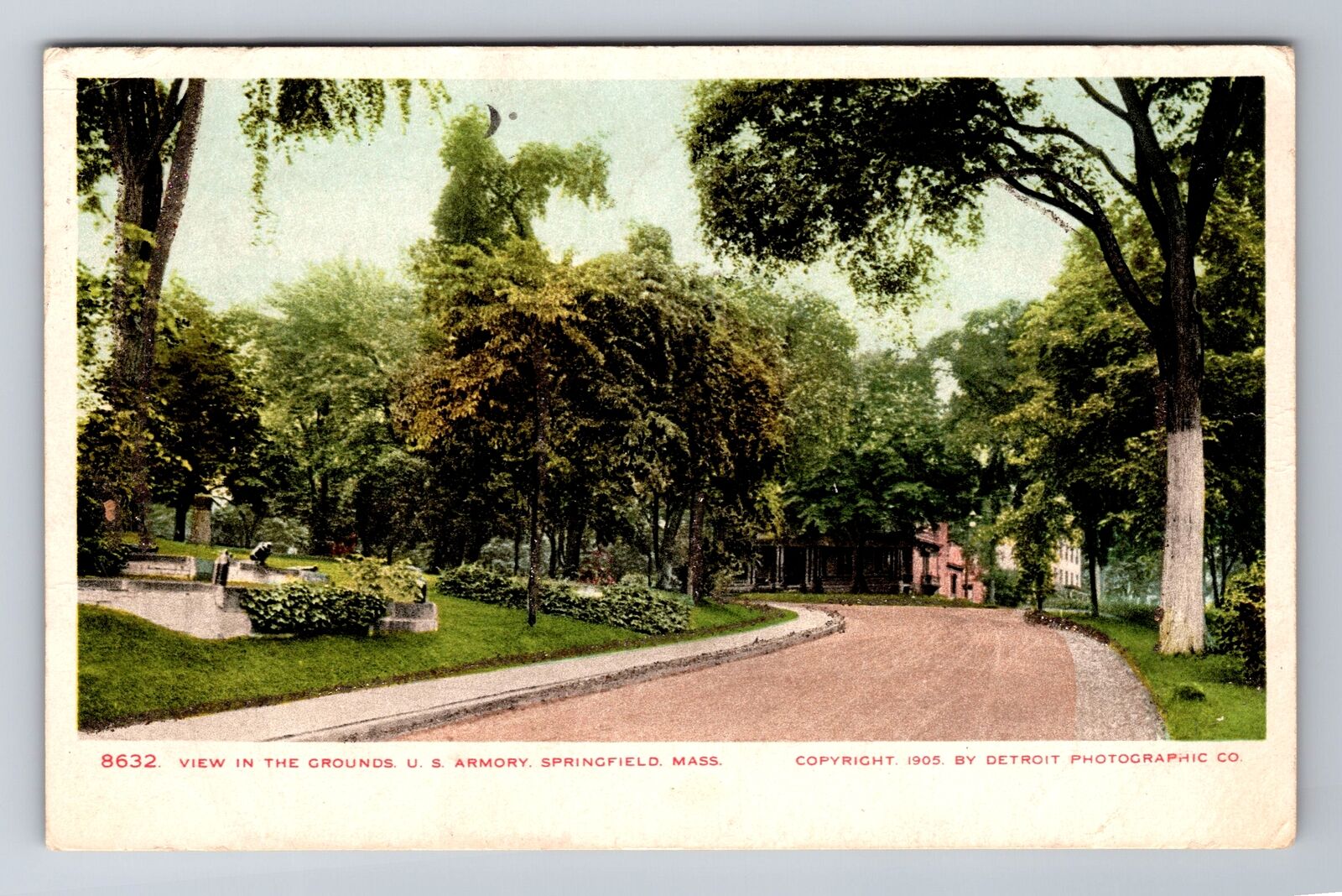 Springfield MA-Massachusetts, U.S Armory Grounds, c1906 Vintage Postcard