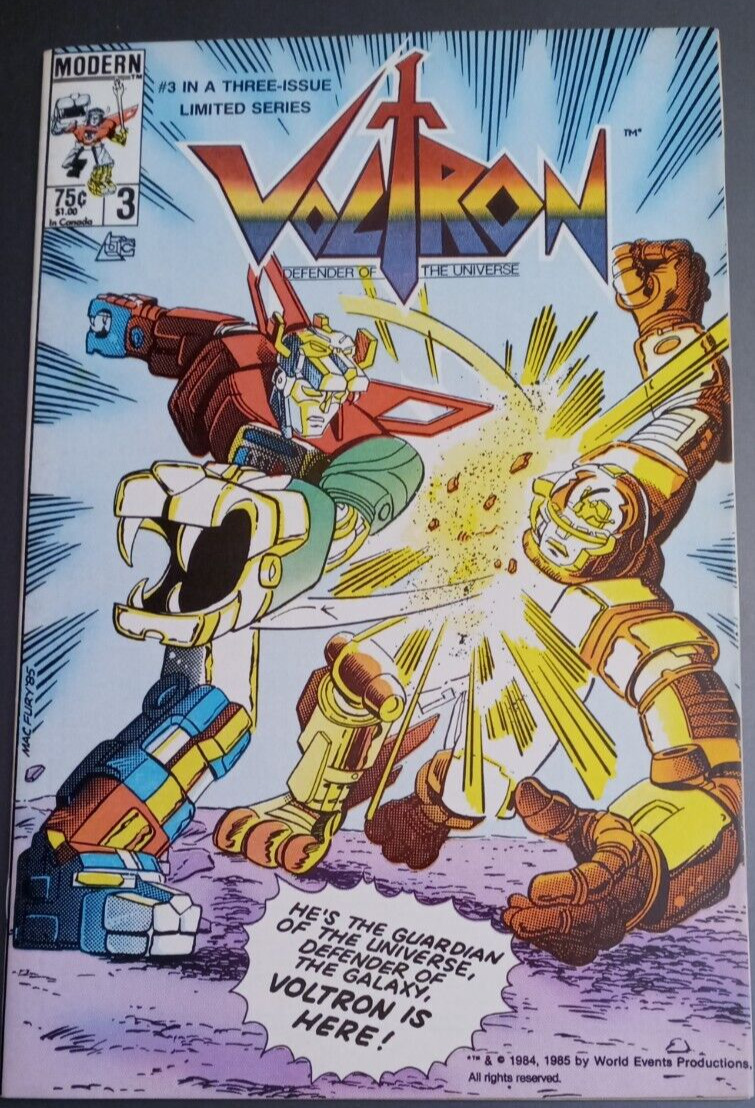 Voltron, Defender of the Universe #3,  1985, Modern comic,  Dick Ayers art,  vf