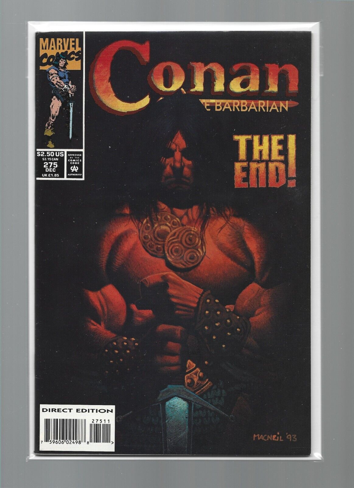 Conan the Barbarian #275 Final Issue - 1993 Marvel Comics