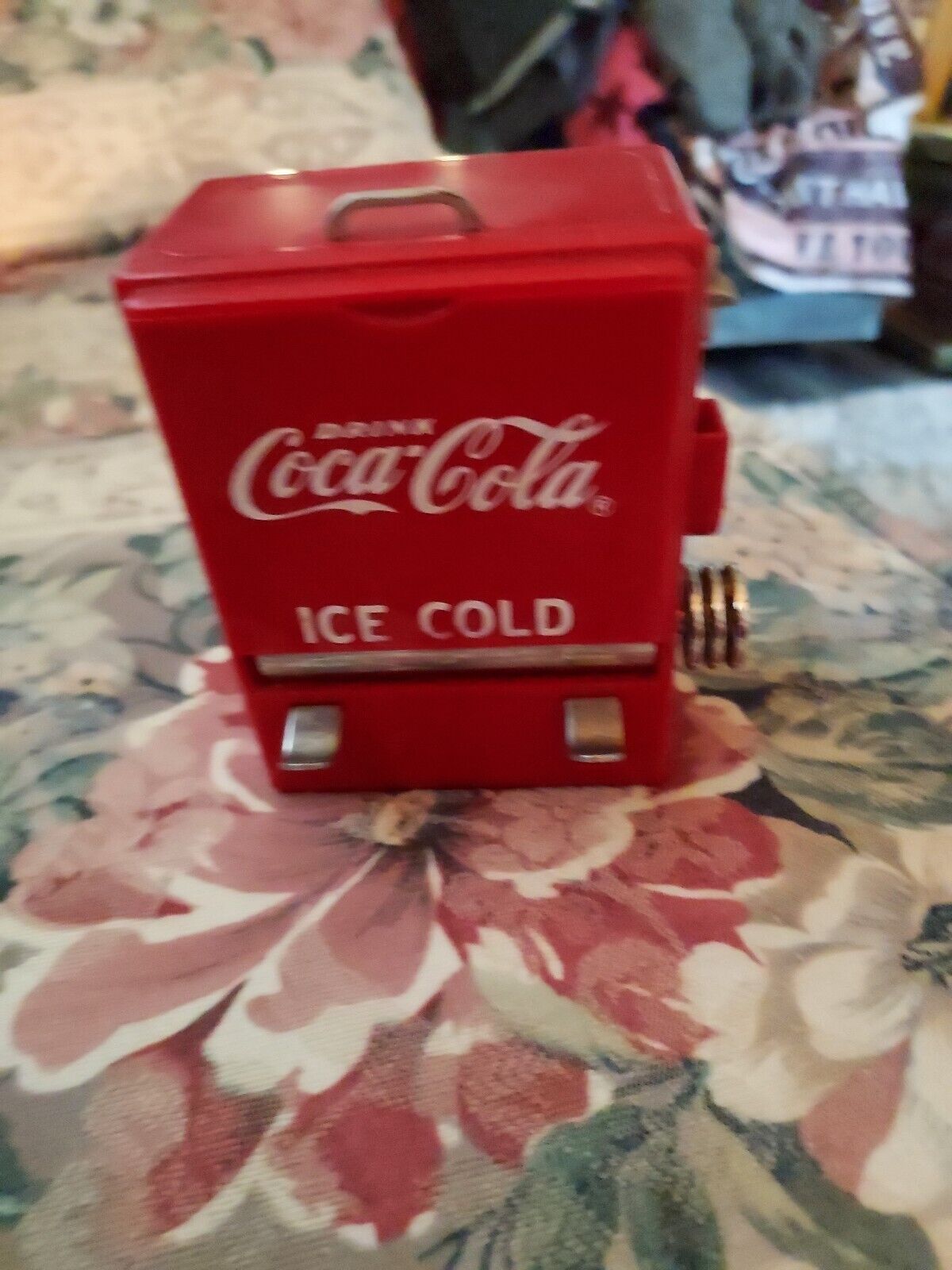 Vintage Coca Cola Toothpick Holder Dispenser  Coke Red White Cooler Rare