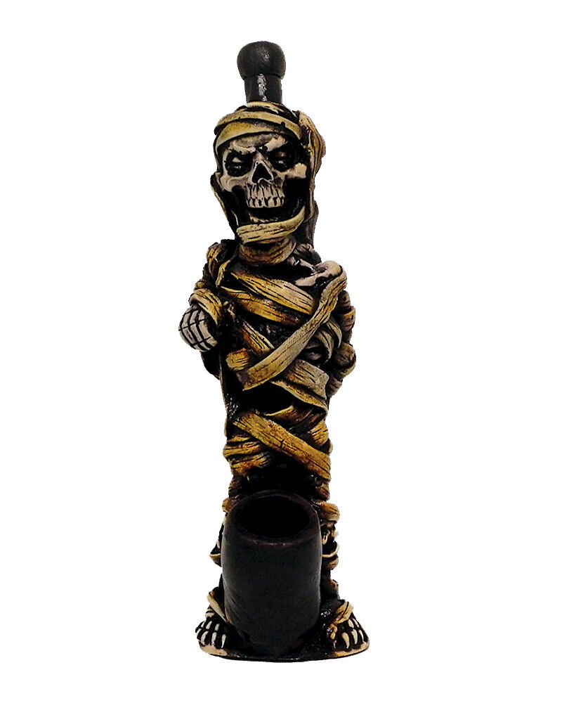 Mummy Handmade Tobacco Smoking Hand Pipe Wrapped Egyptian Dead Horror Monster