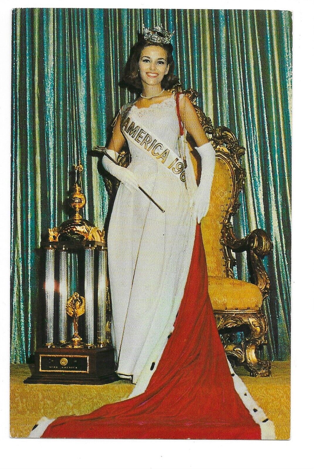 c1960s Deborah Irene Bryant Selected Miss America 1966 Atlantic City NJ Postcard