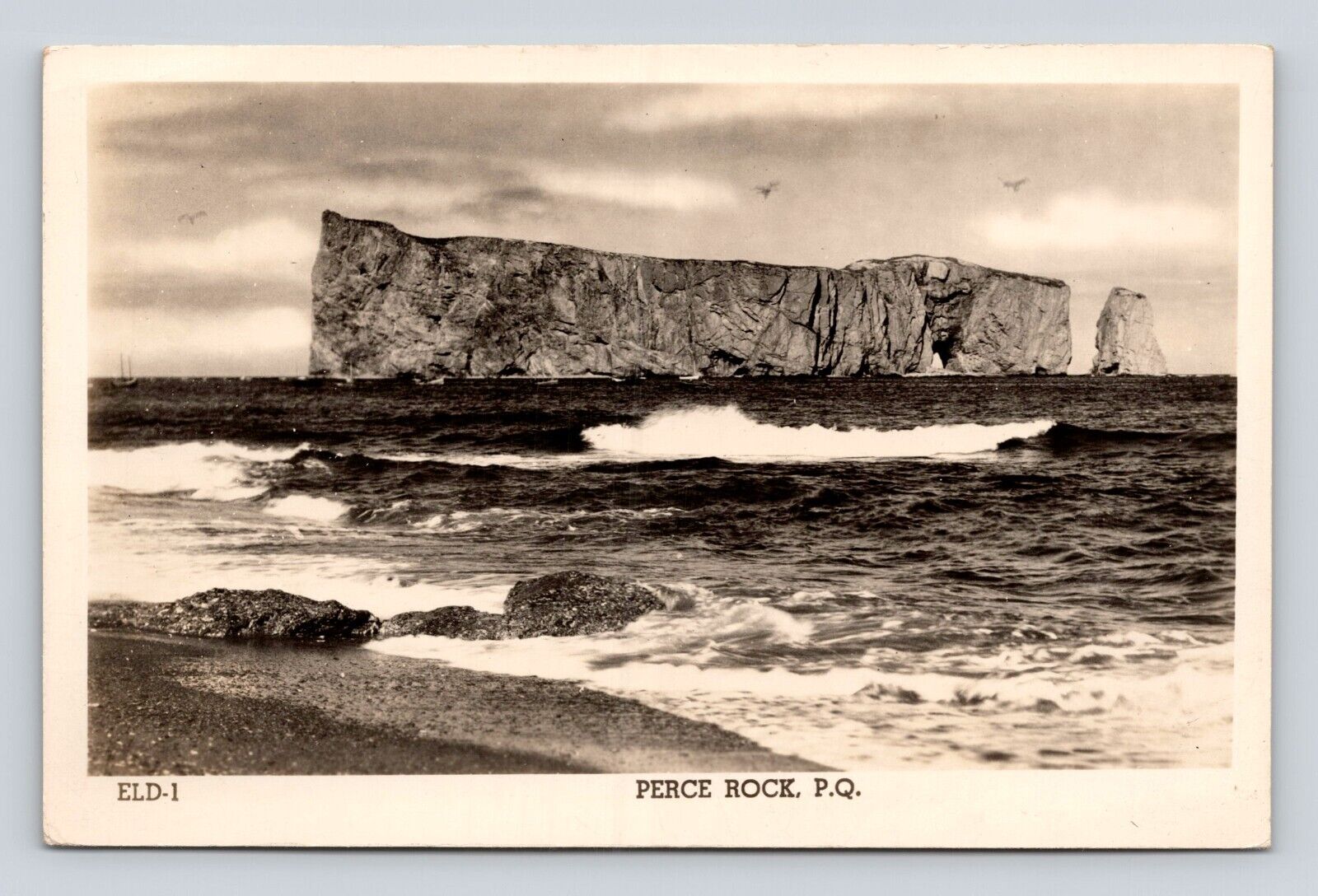 Antique Old Postcard RPPC PERCE ROCK Quebec Canada Real Photo 1910-1920