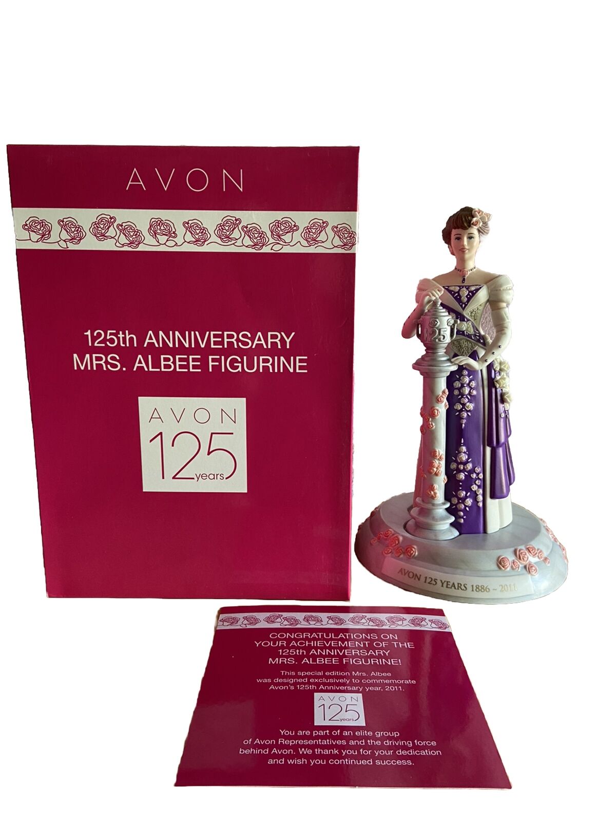 AVON Ms. Albee Presidents Club Figurine 125th Anniversary