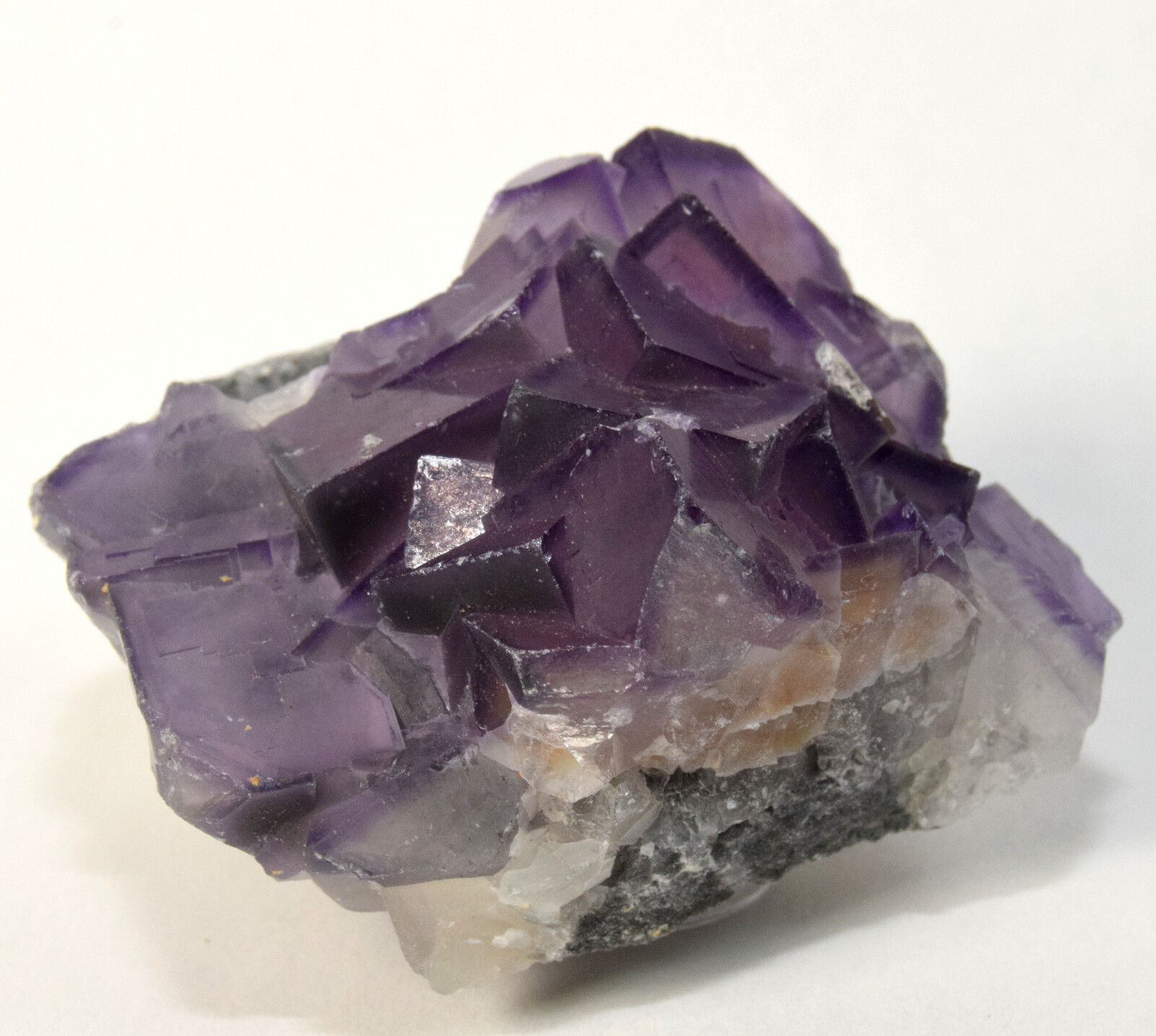 475ct Natural Deep Purple Cubic FLUORITE Crystal Mineral Cluster Rough - China	