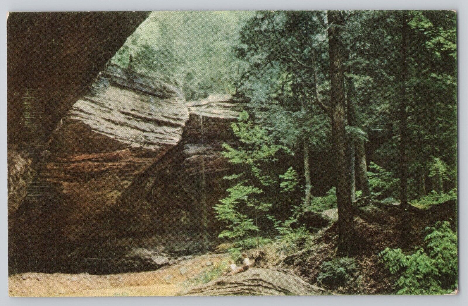 Ash Cave Hocking State Park Ohio Postcard Unposted SOHIO Series 5