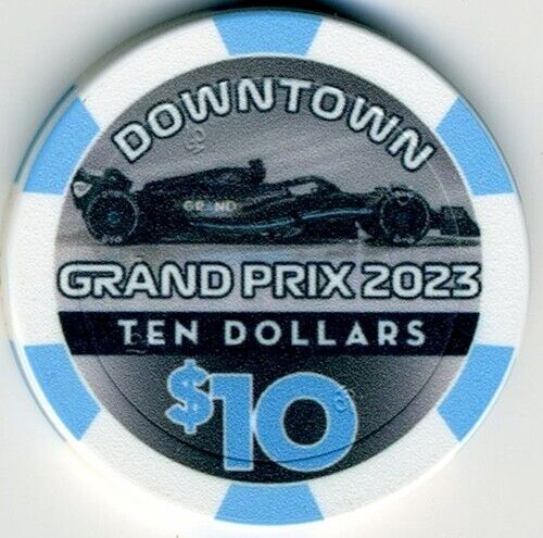 NEW Downtown Grand Casino $10 Chip, Grand Prix 2023, Las Vegas, NV