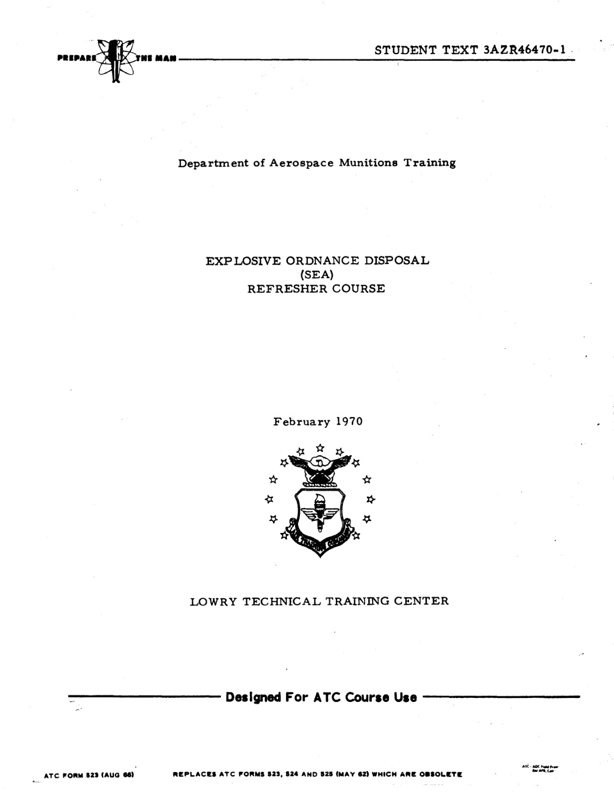 548 Page 1970 AF EXPLOSIVE ORDNANCE DISPOSAL REFRESHER COURSE UXO EOD on Data CD