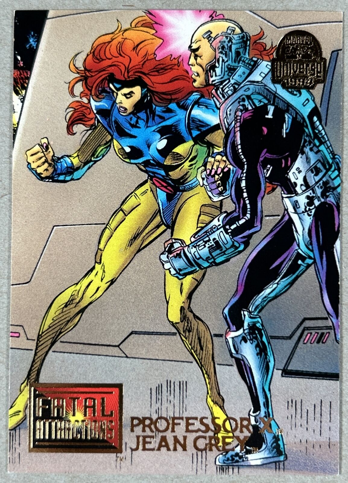 1994 Marvel Universe #18 Professor X Jean Grey Card Fatal Attractions 9 of 9