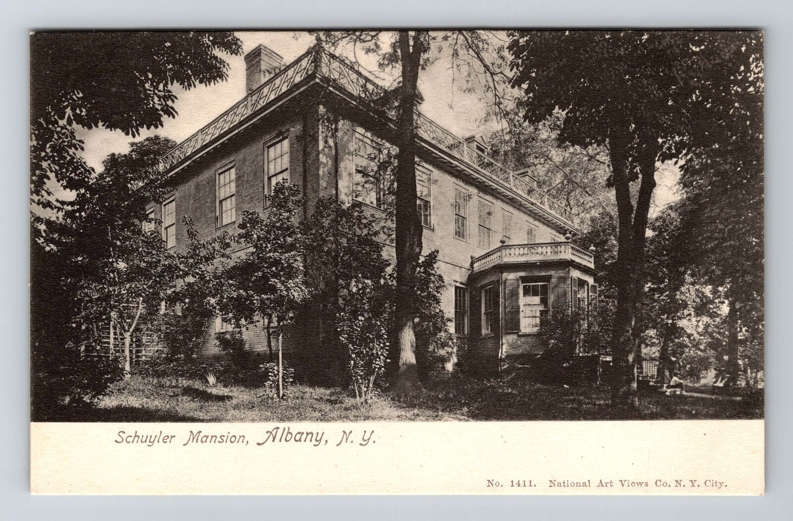 Albany NY-New York, Schuyler Mansion, Antique Vintage Souvenir Postcard