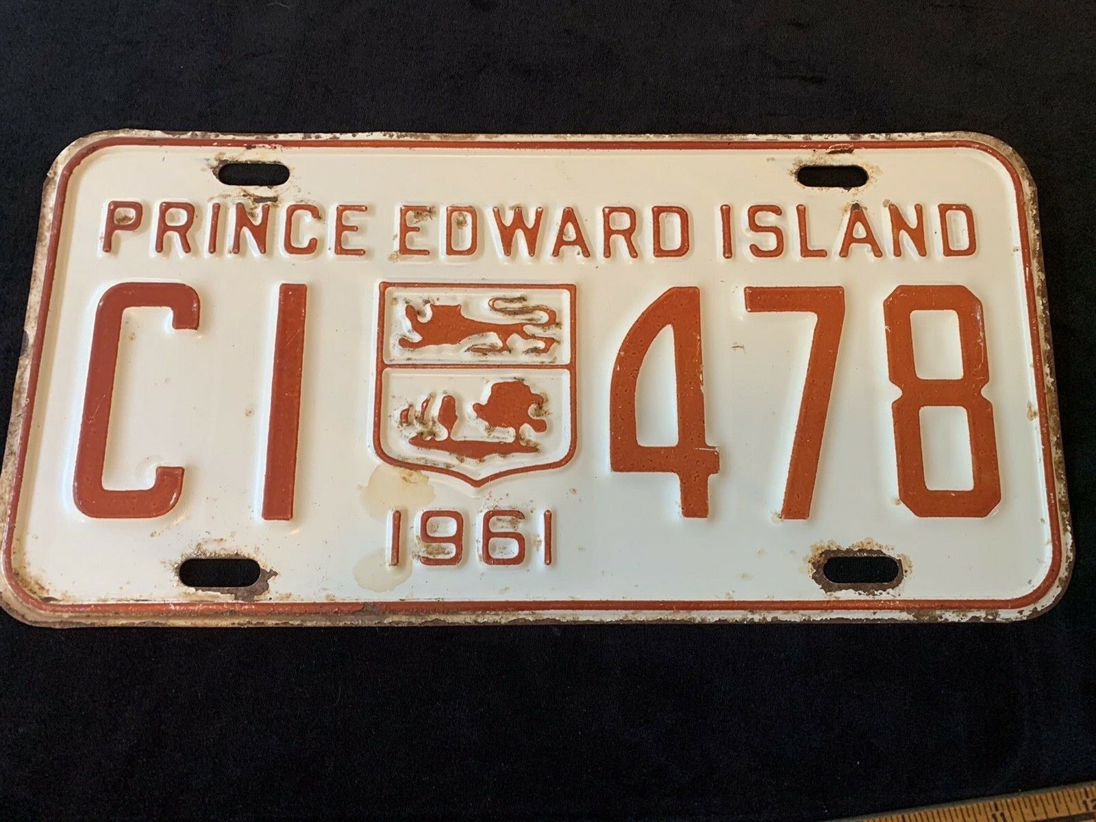 1961 PRINCE EDWARD ISLAND  LICENSE PLATE  C1 478