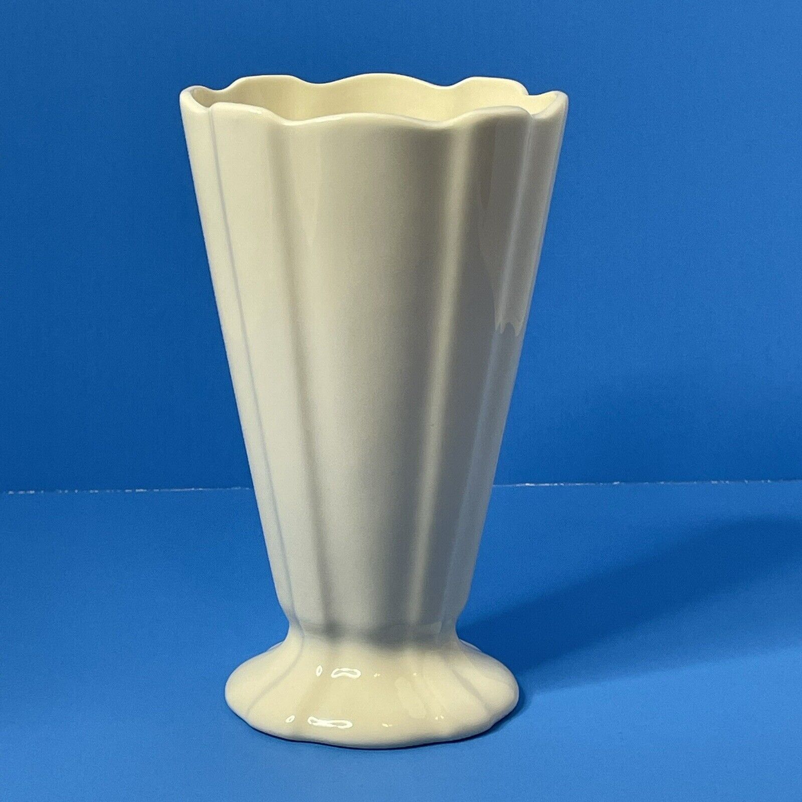 Lenox Fluted Flower Vase Art Deco Ivory 7\