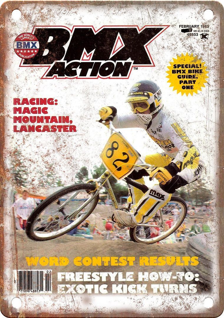 1983 BMX Action Torker Magazine Cover Reproduction Metal Sign B515