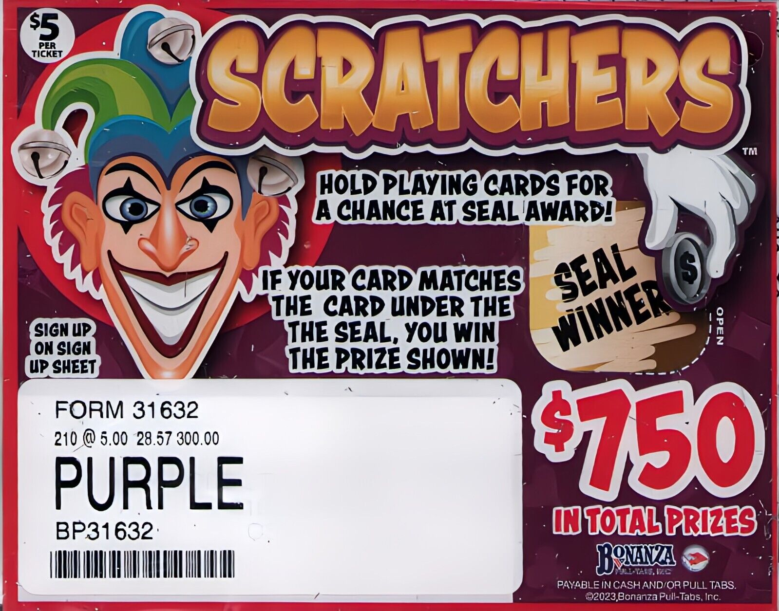 Hard Card Pull Tickets - 2 Pack Scratchers