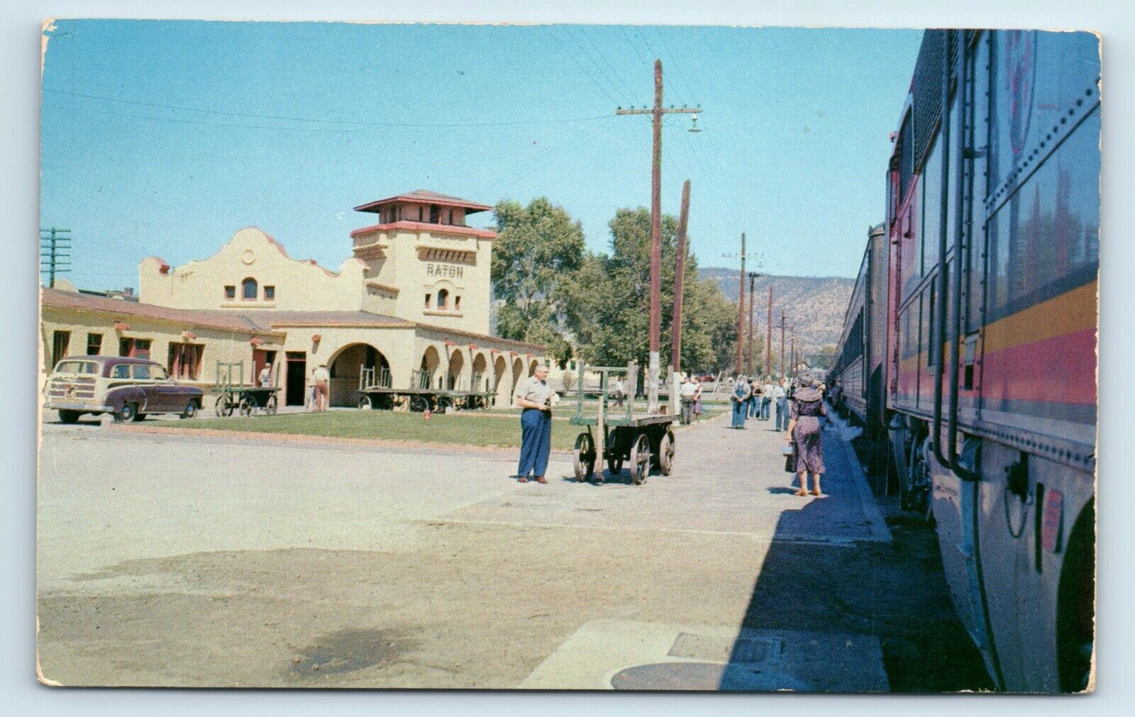 Postcard Railroad Station, Raton NM G94