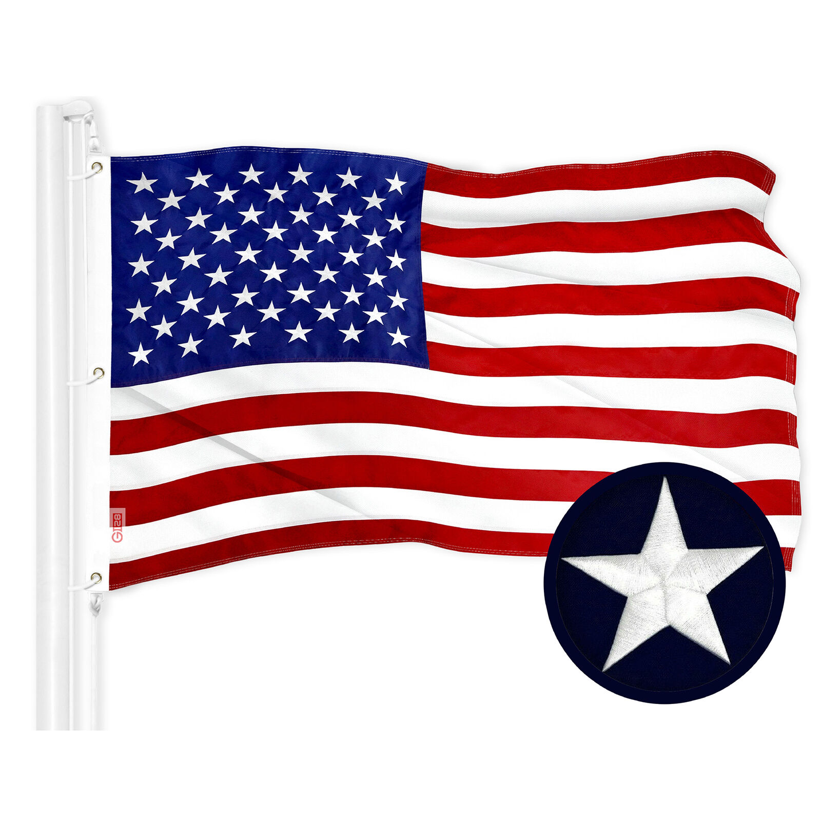 G128 – American Flag US USA | 6x10 ft | Embroidered Stars, Sewn Stripes