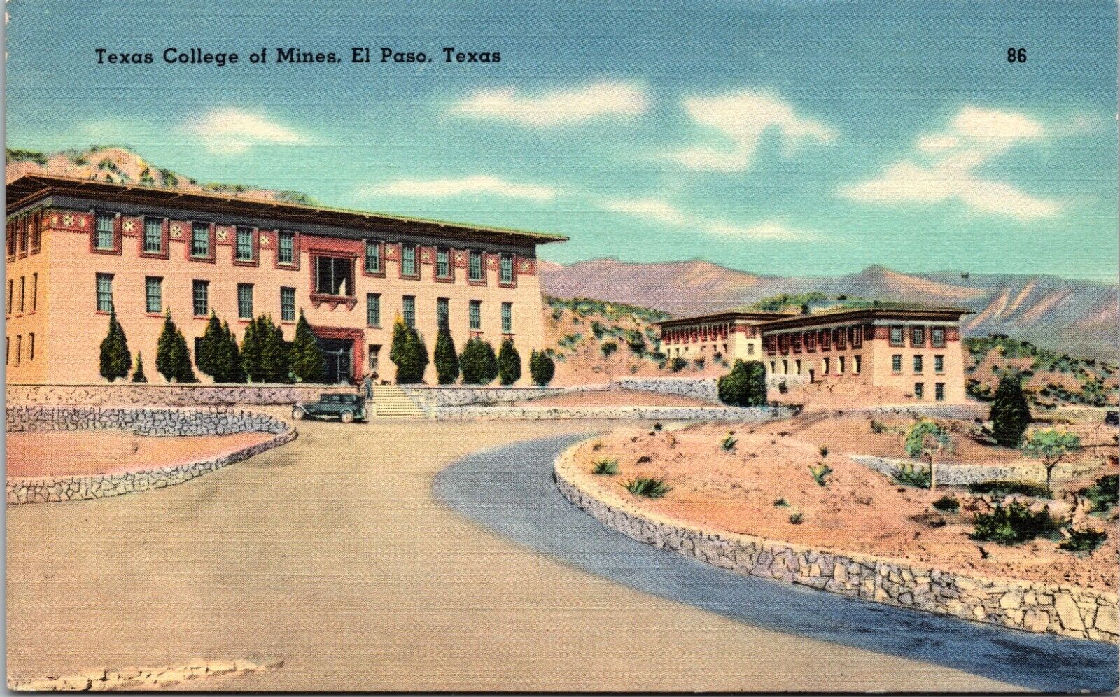 Texas College of Mines, El Paso, Texas - Postcard