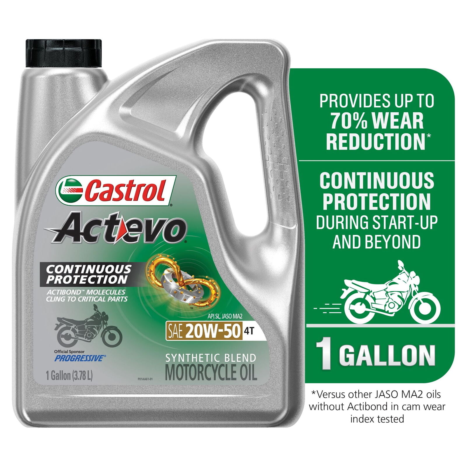 4T 20W-50 Part Synthetic Motorcycle Oil, 1 Gallon