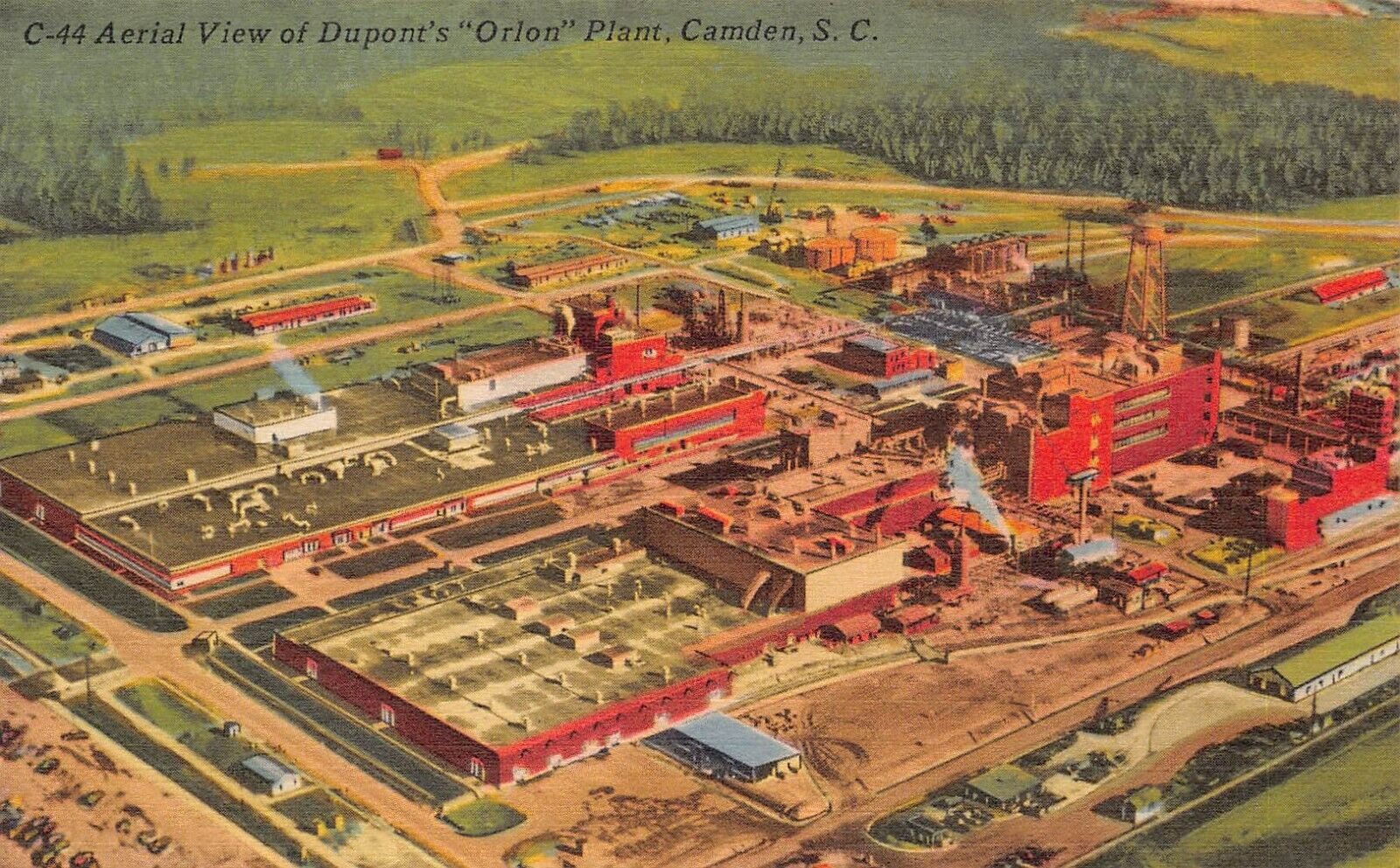 Camden SC South Carolina DuPont Orlon Plant Acrylic Fiber 1940s Vtg Postcard L9