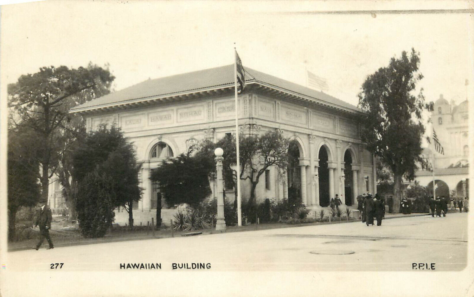 RPPC Postcard Hawaiian Building P.P.I.E. Panama-Pacific International Exposition