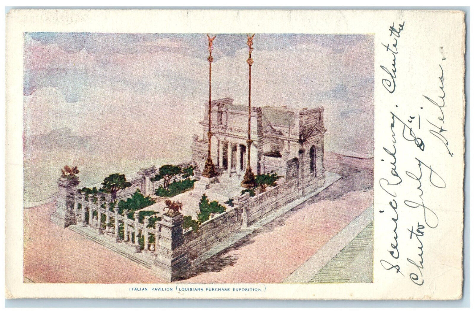 c1900\'s Italian Pavilion Louisiana Purchase Expo St. Louis Missouri MO Postcard