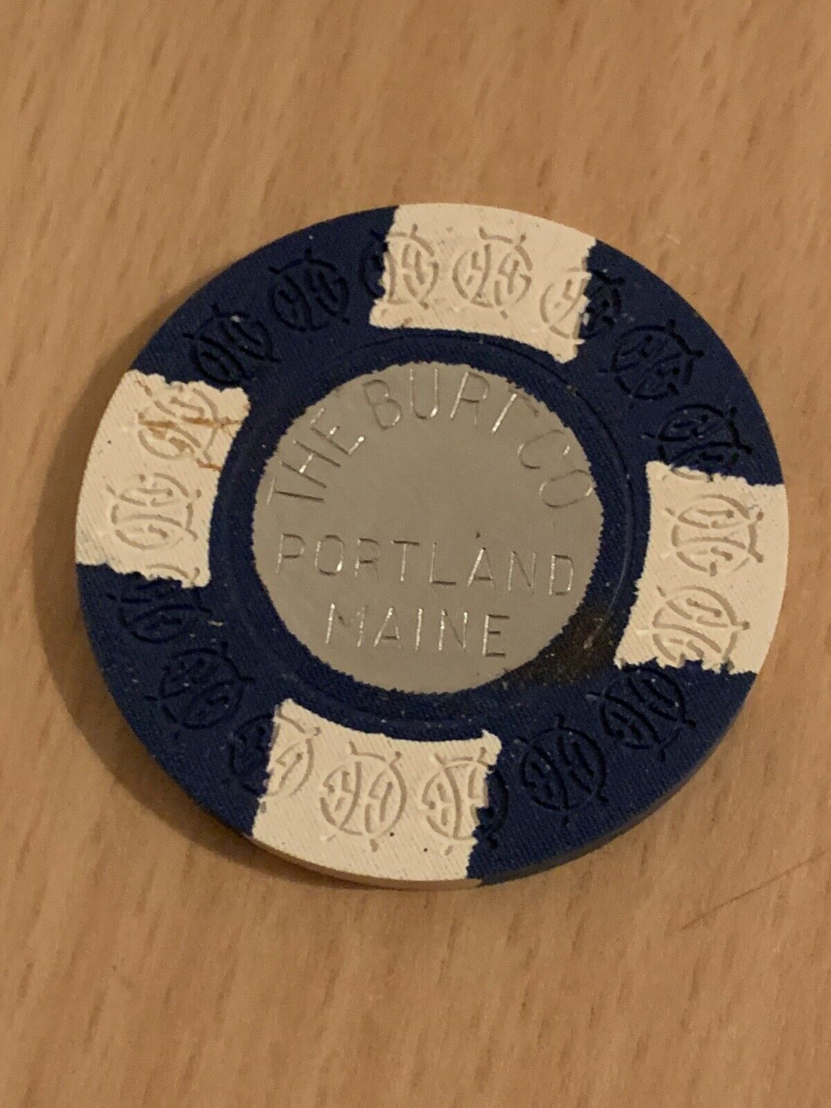 Vintage Burt Company Sample Casino Chip - Coin Insert Genting Mold - SUPER RARE