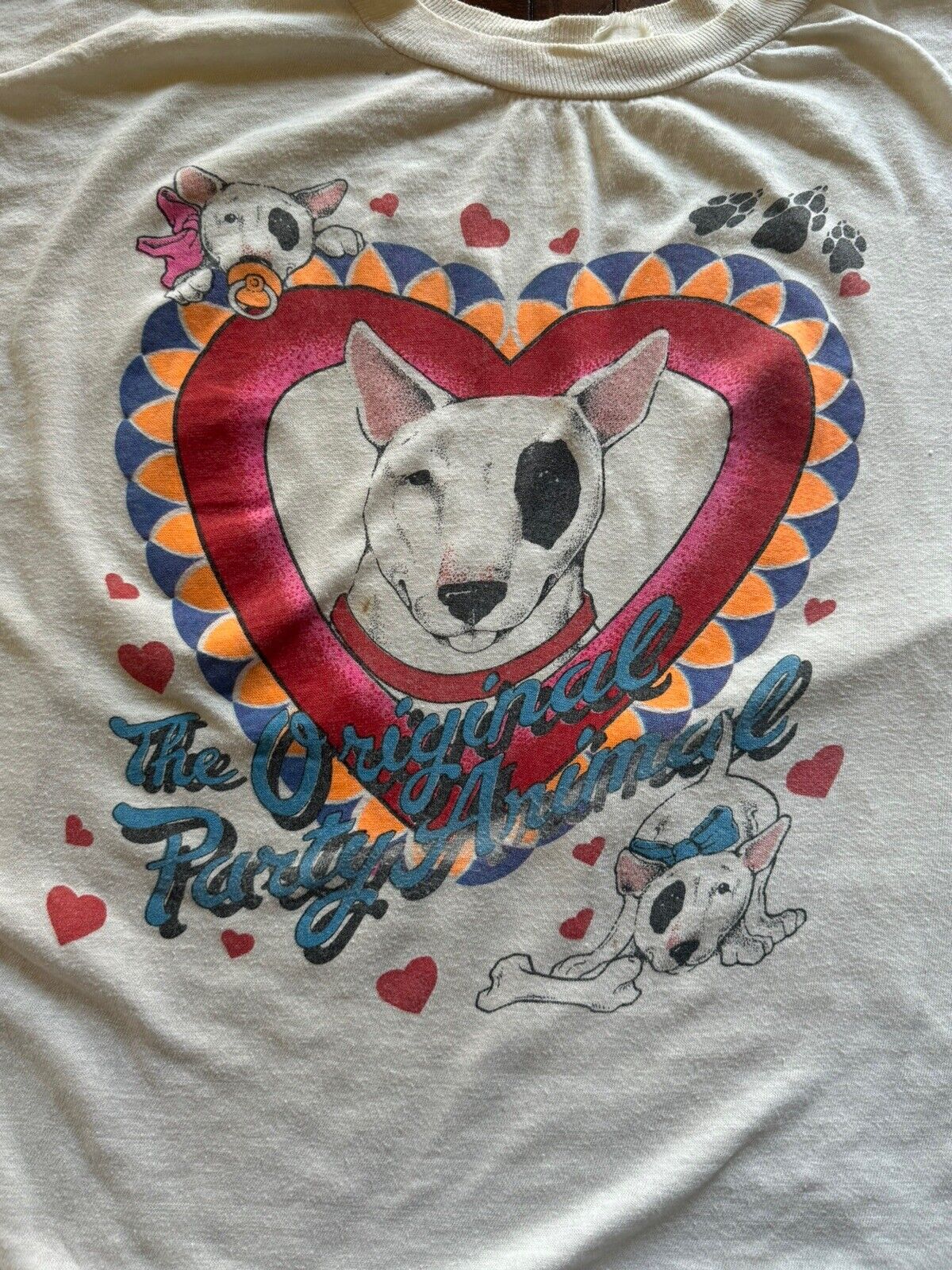 Vtg. 80’s Spuds MacKenzie “The Original Party Animal” w/PUPS  T-Shirt Size M VGC